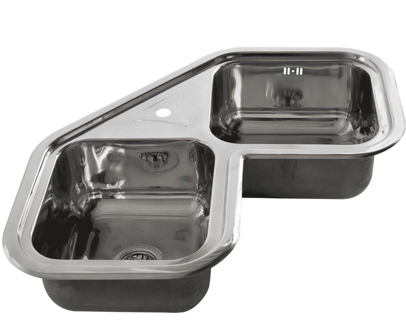 PILETA 450-E ESQUINERA COCINA A.INOX 75X75X20CM
